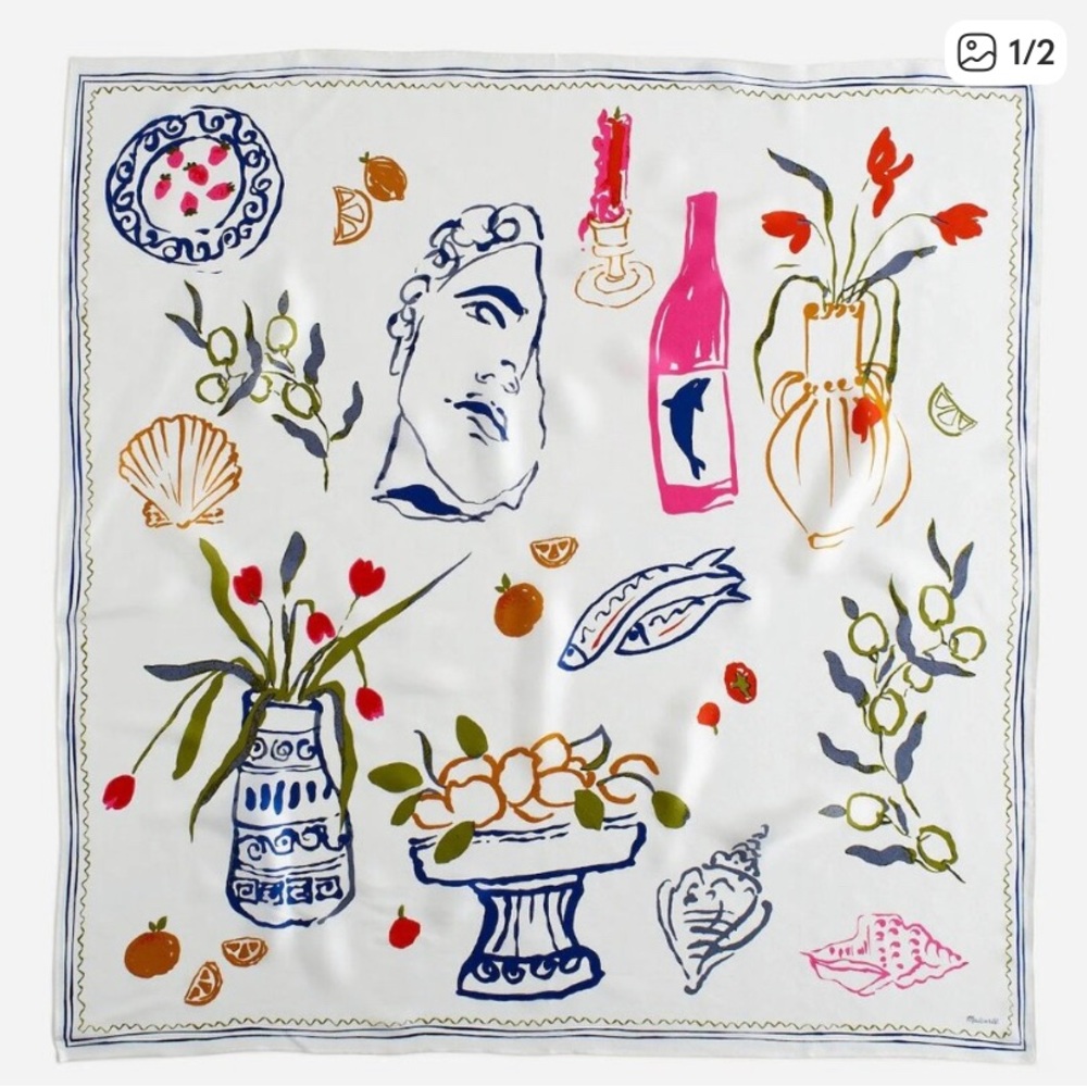 NWT Madewell x Lisa Says Gah! Medium Silk Bandana